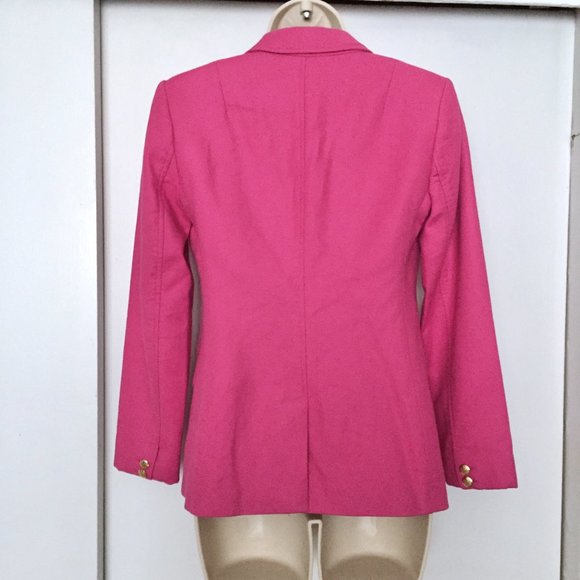 BANANA REPUBLIC Pink Fuchsia Textured Blazer - Picture 4 of 7
